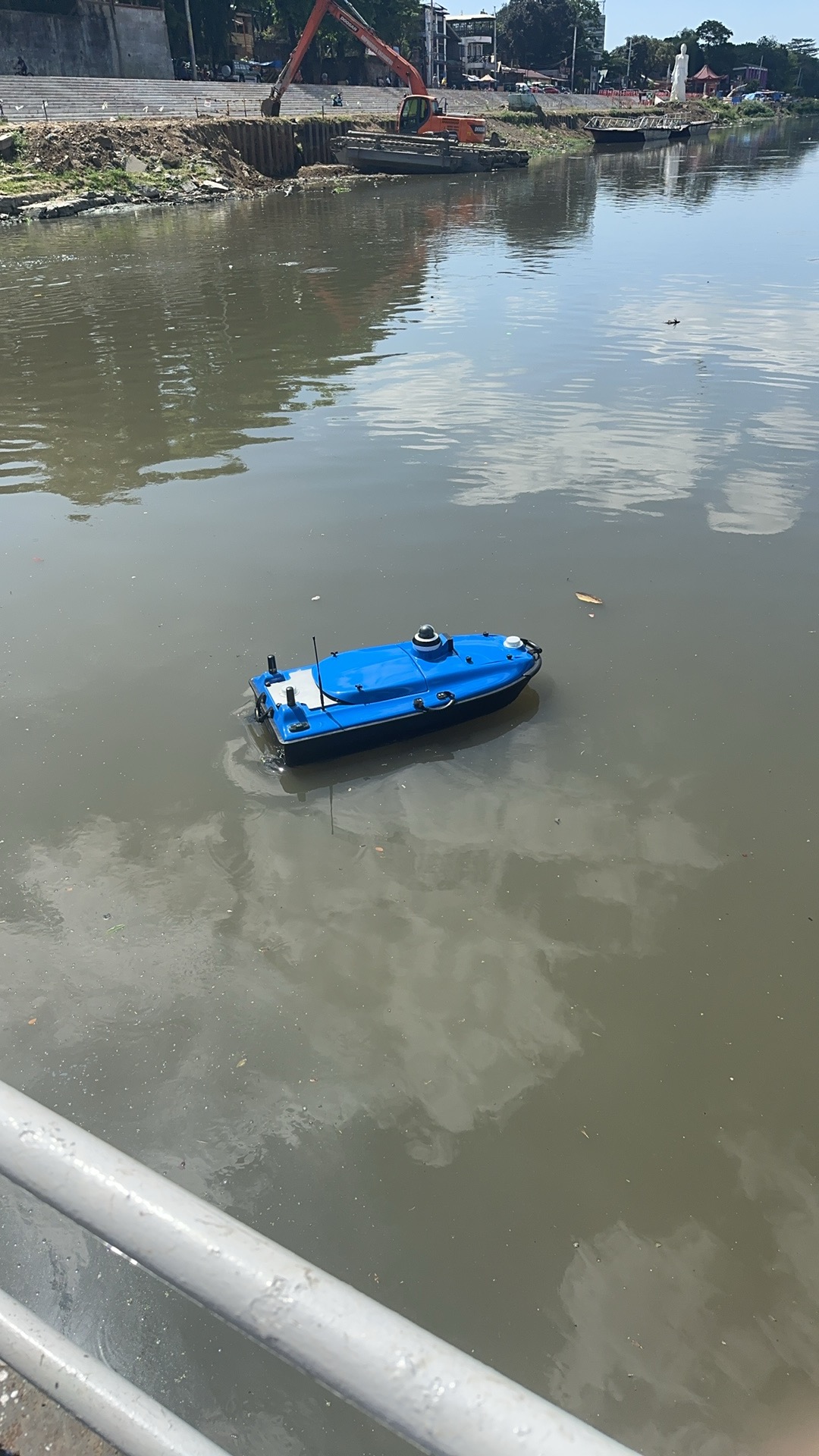 TOKNAV hydrographic survey vessel operating on water