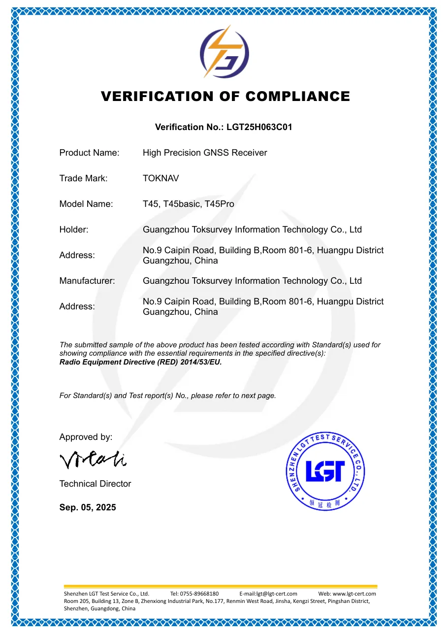 T45 Series verification of compliance