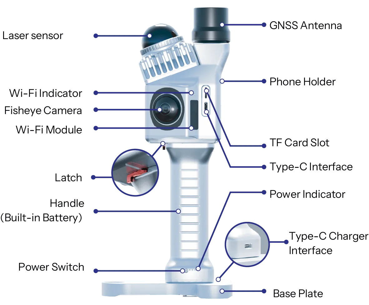 TOKNAV Handheld LiDAR scanner for SLAM mapping, 3D scanning and indoor-outdoor survey capture