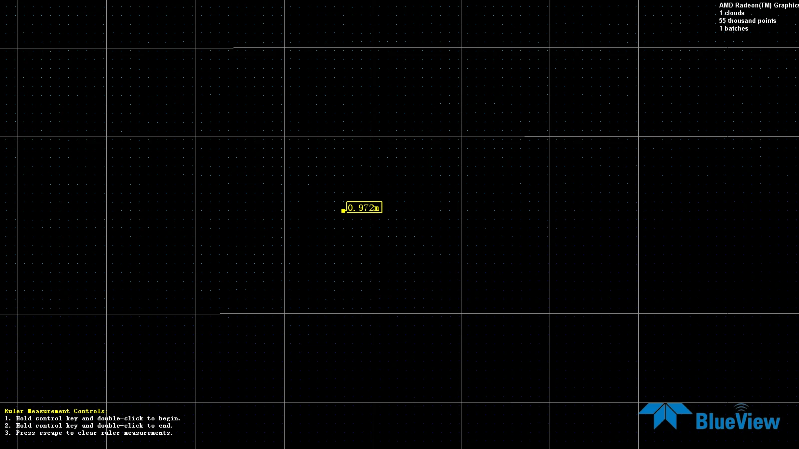 Wide plan view of a supplied terrain dataset