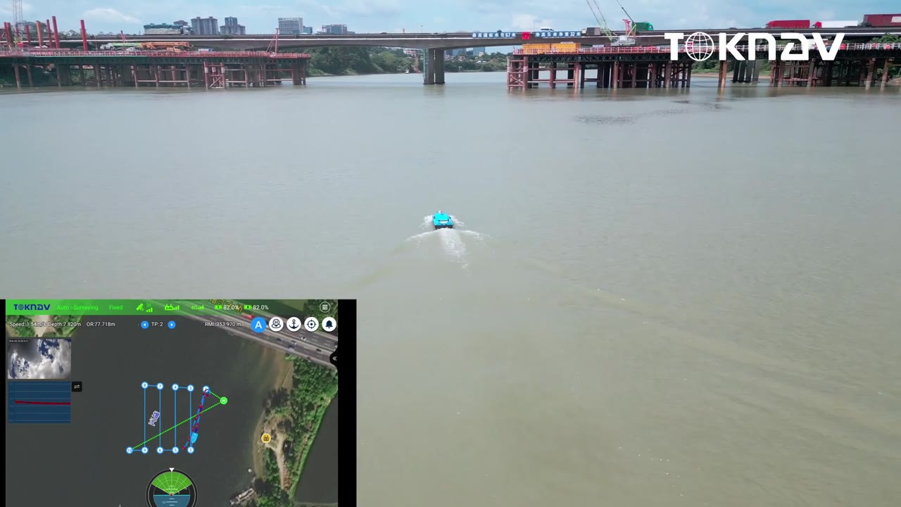 TBoat20-A Single-Beam Survey: CORS, Survey Lines and Export